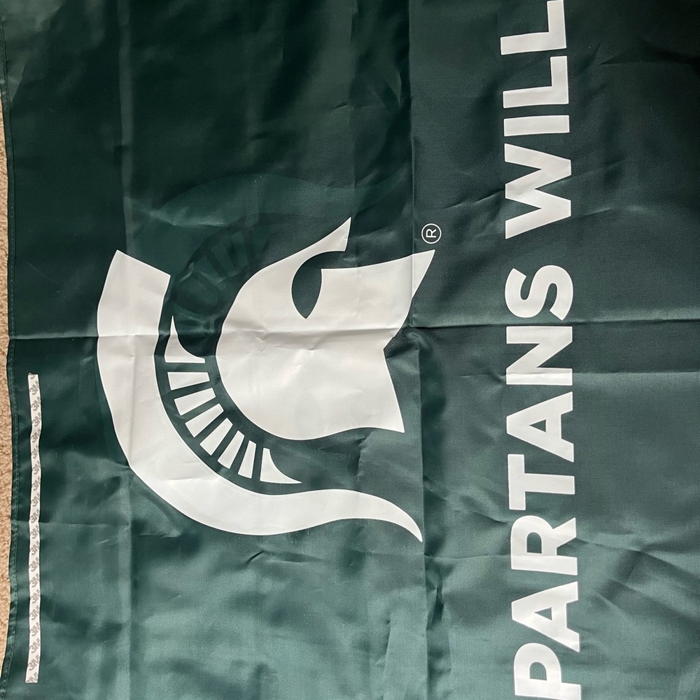 Spartans Will Green and White Tapestry